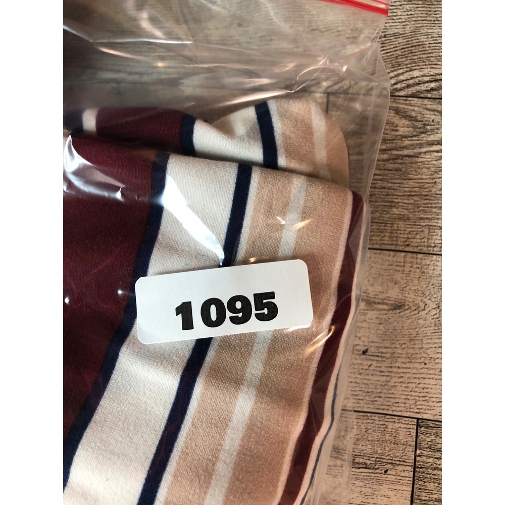 Absolutely Love It Striped Midi Dress Large Stretch Knit Short Sleeve - Picture 11 of 11